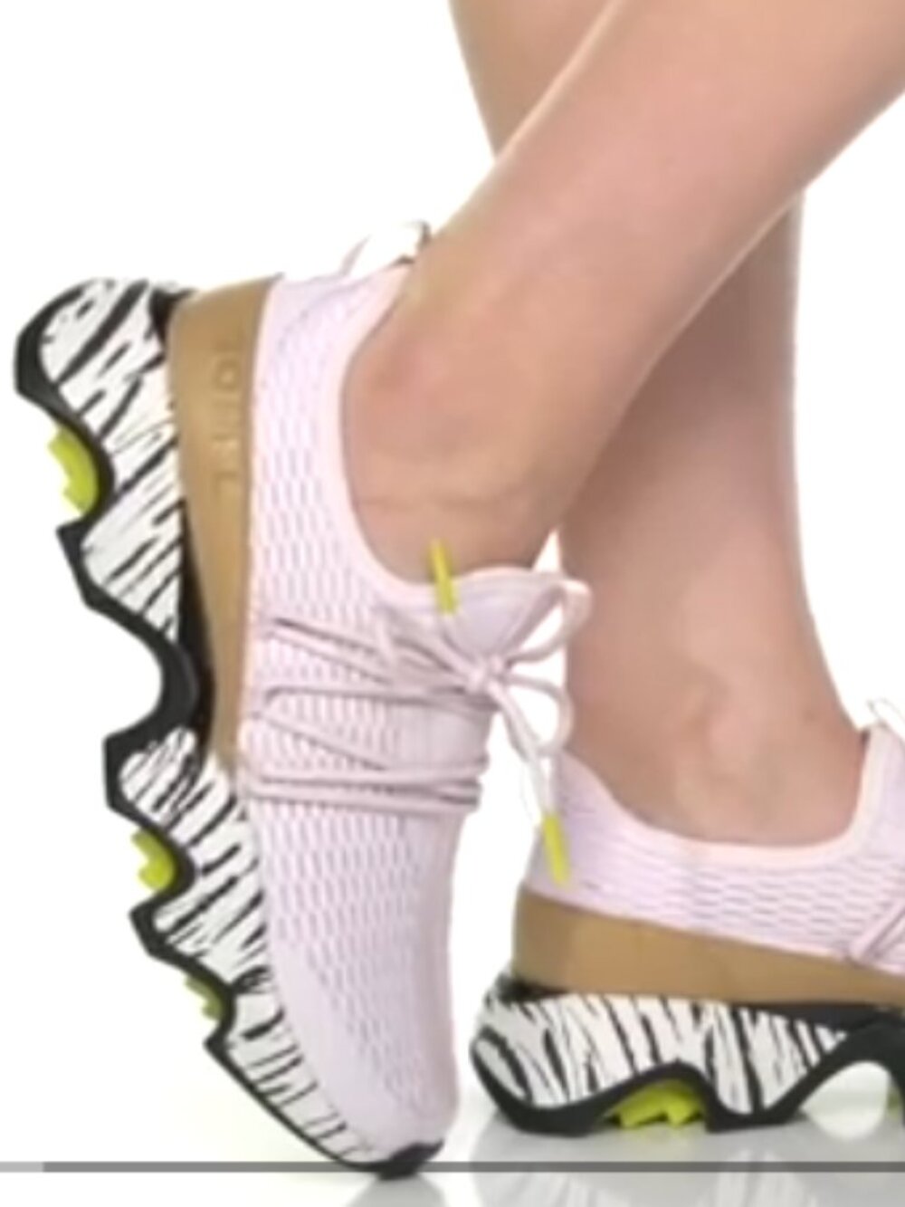 SOREL Kinetic™ Impact II Lace Up Sneakers Sz 8.5 Pink Zebra Chunky Athleisure